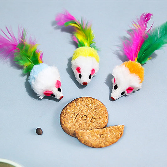 Feather Mouse Cat Toy
