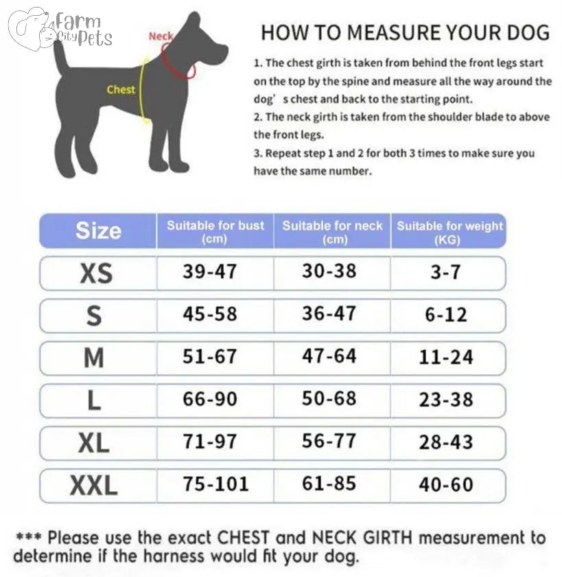 Custom No Pull Reflective Dog Harness - Add Your Pet's Name Farm City Pets