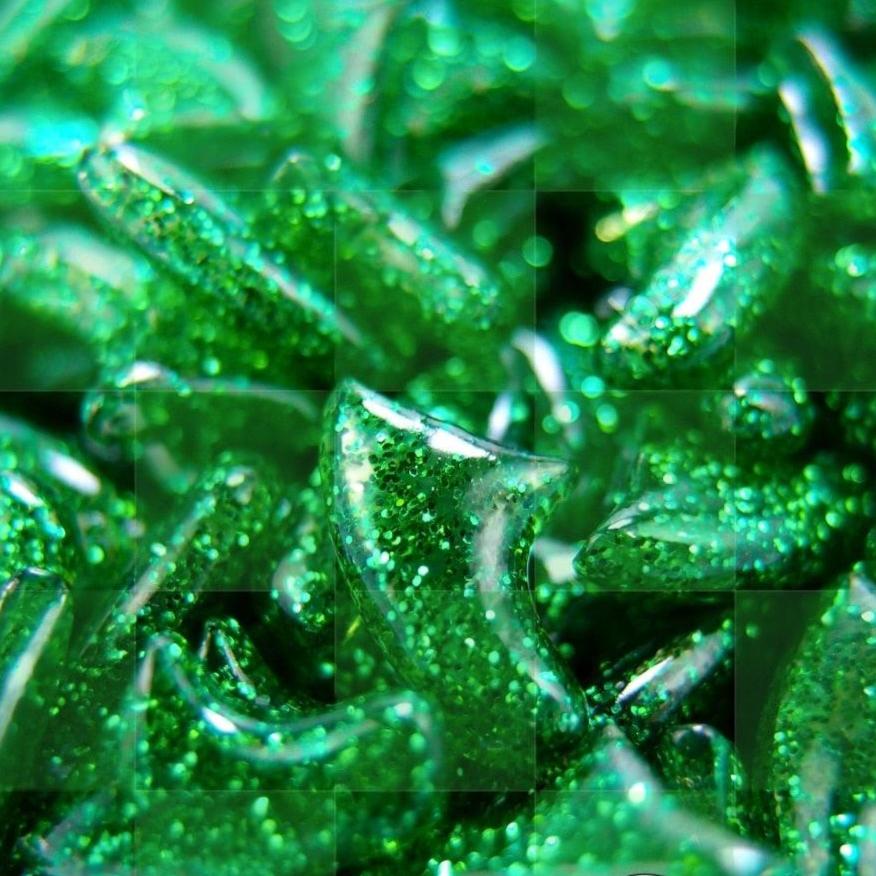 cat nail caps in green colours