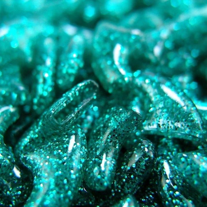 Turquoise Glitter Nail Caps for cats 20 Pcs + Applicator + Glue