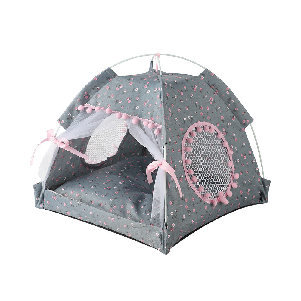 Pretty pet tent for cats and small dogs – grey colour option