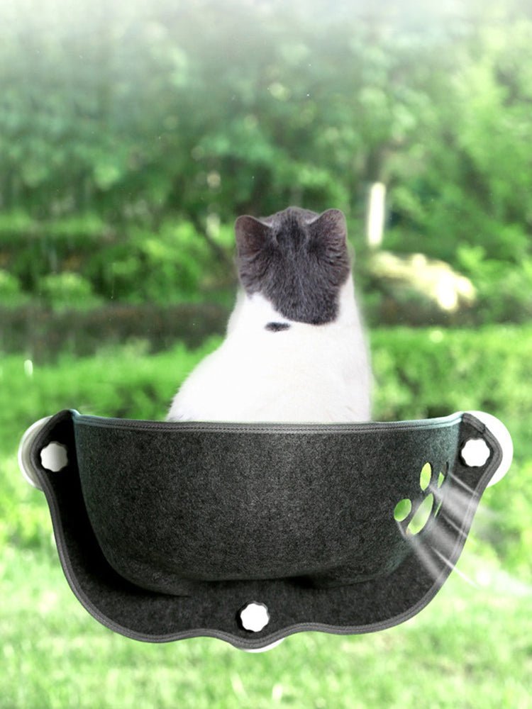 SunNest Window Hammock Bed for Cats in black colour