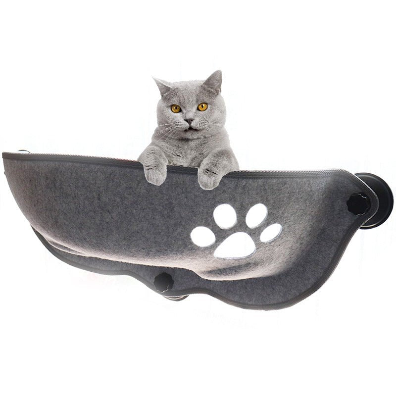 cat window bed hammock in grey colour