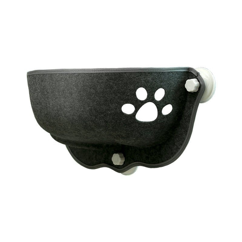 black coloured cat hammock window bed