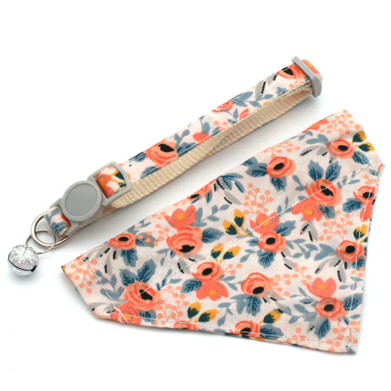 Floral Dog Bandana Collar