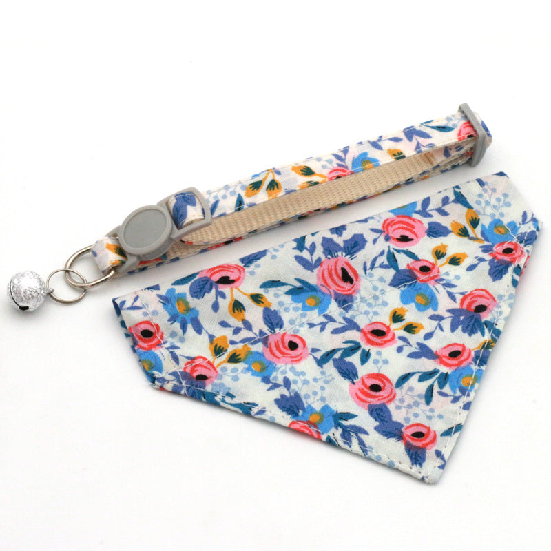 Floral Dog Bandana Collar