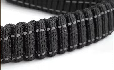 Close-up of the shock-absorbing bungee section on the 6-in-1 Multi-Use Hands-Free Dog Leash