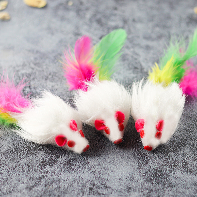 Feather Mouse Cat Toy
