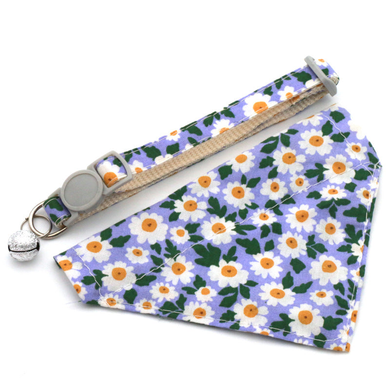 Floral Dog Bandana Collar