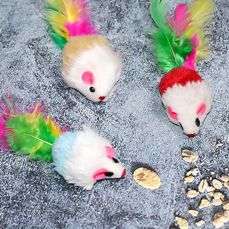 Feather Mouse Cat Toy