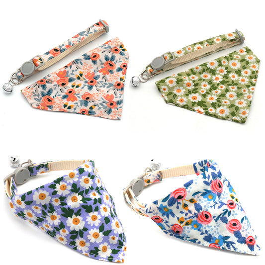 Floral Dog Bandana Collar