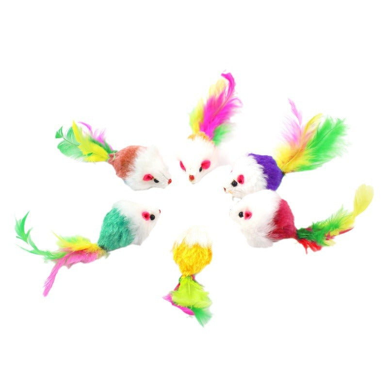 Feather Mouse Cat Toy
