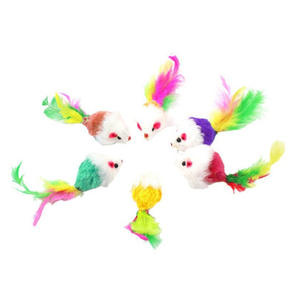 Feather Mouse Cat Toy