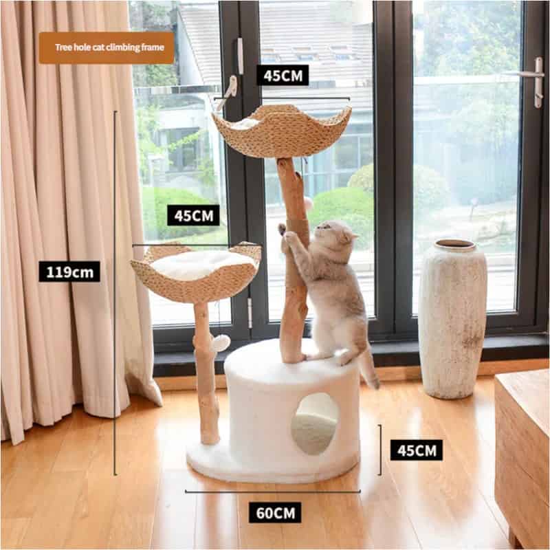A Cat’s Dream Paradise – Natural Solid Wood Cat Climbing Frame