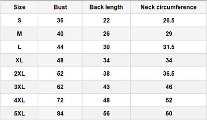 All-Weather Harness Dog Jacket – Waterproof & Fleece-Lined Winter Coat Size Chart