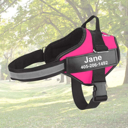 Custom No Pull Reflective Harness in Pink Colour