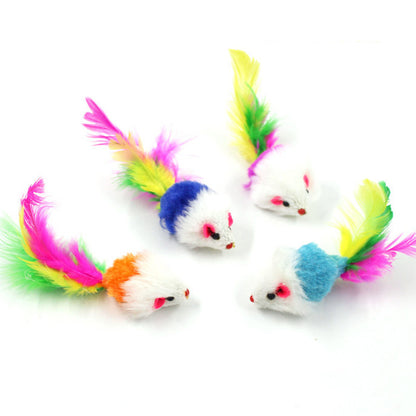 Feather Mouse Cat Toy