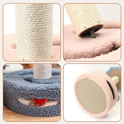 KittyBlossom Compact Cat Scratcher - 35cm with Play Balls