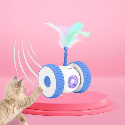 Double-Wheel Cat Car pink background