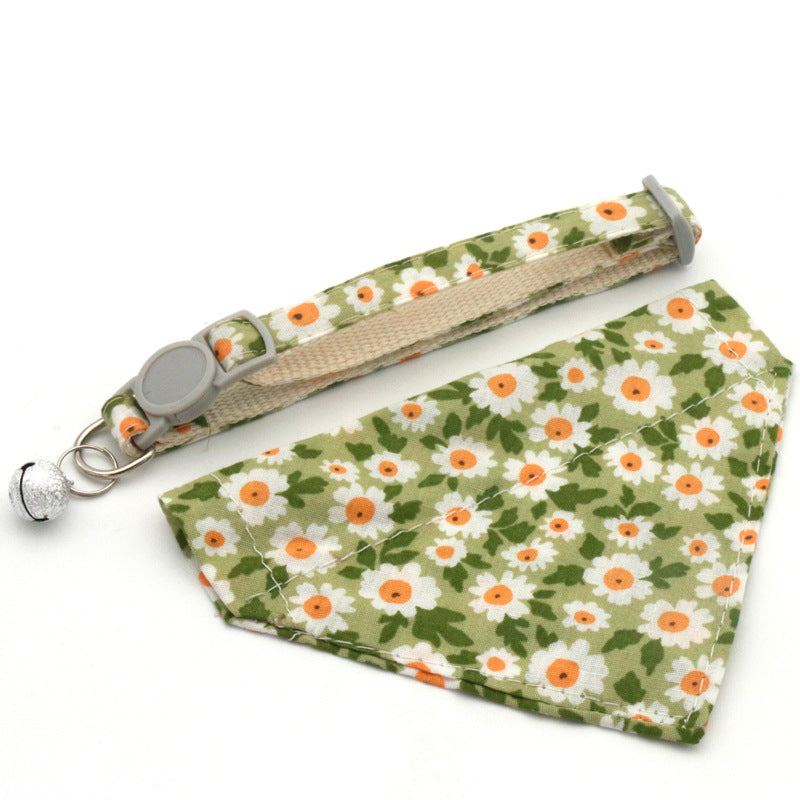 Floral Dog Bandana Collar