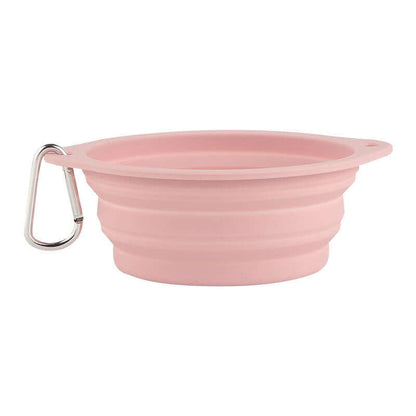 Farm City Pets Collapsible Silicone Travel Bowl - Pink Farm City Pets