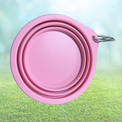 Farm City Pets Collapsible Silicone Travel Bowl - Pink Farm City Pets