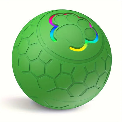 GlowMotion Smart Pet Ball – Interactive Rolling & Bouncing LED Toy Green Variant