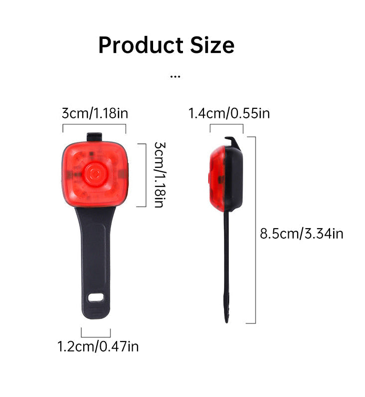 Measurement chart of LED Pet Light with dimensions labelled.