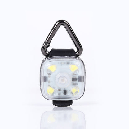 White LED light with carabiner on a white background