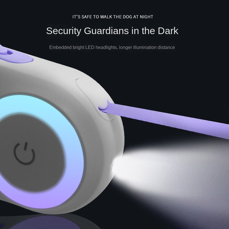 LED Retractable Dog Leash with Light