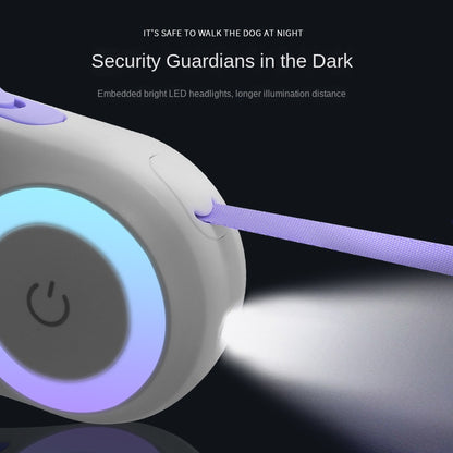LED Retractable Dog Leash with Light