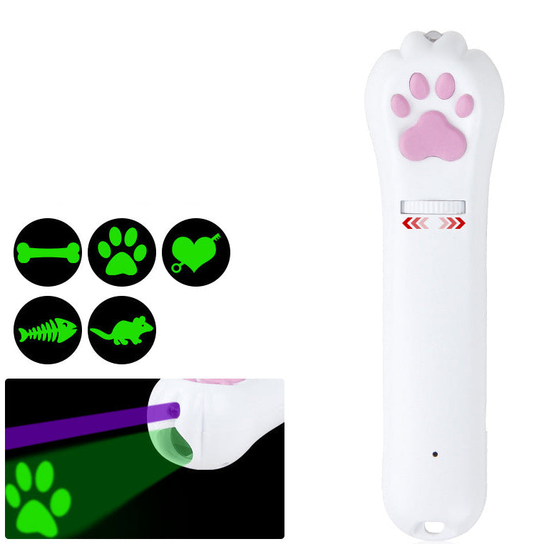PawBeam toy showing green beam, ideal for interactive laser cat play