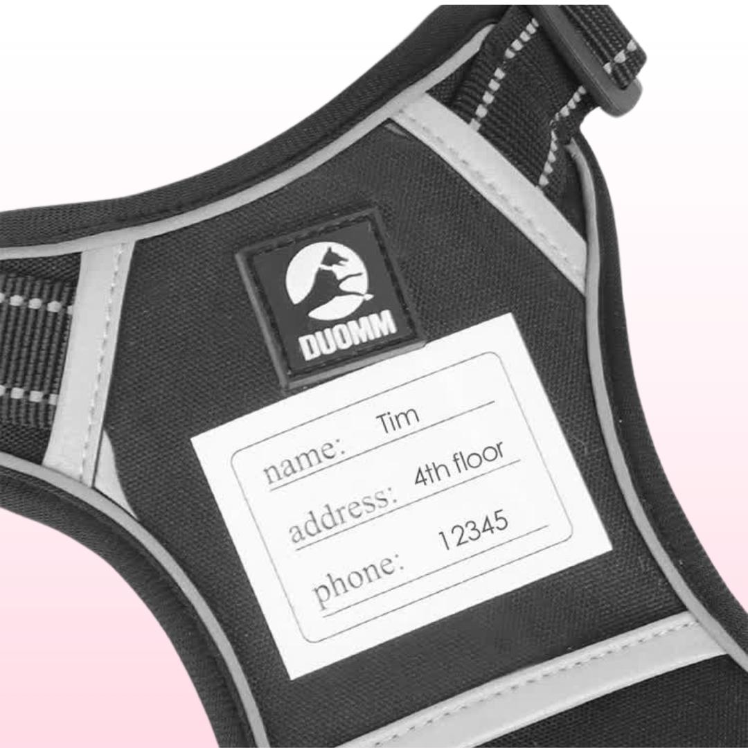 Reflective No-Pull Dog Harness – Anti-Escape, Heavy-Duty Fit for Large Breeds (4 Colours) write your dog's name address and phone