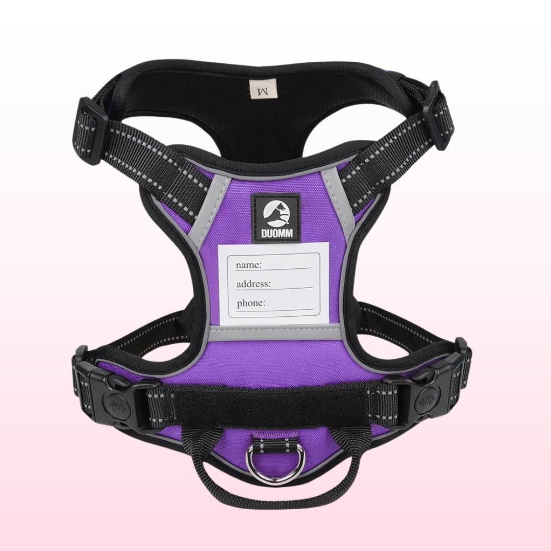 Reflective No-Pull Dog Harness – Anti-Escape, Heavy-Duty Fit for Large Breeds Purple