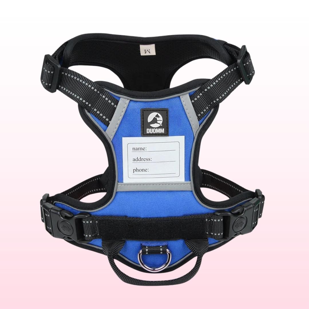 Reflective No-Pull Dog Harness – Anti-Escape, Heavy-Duty Fit for Large Breeds Blue
