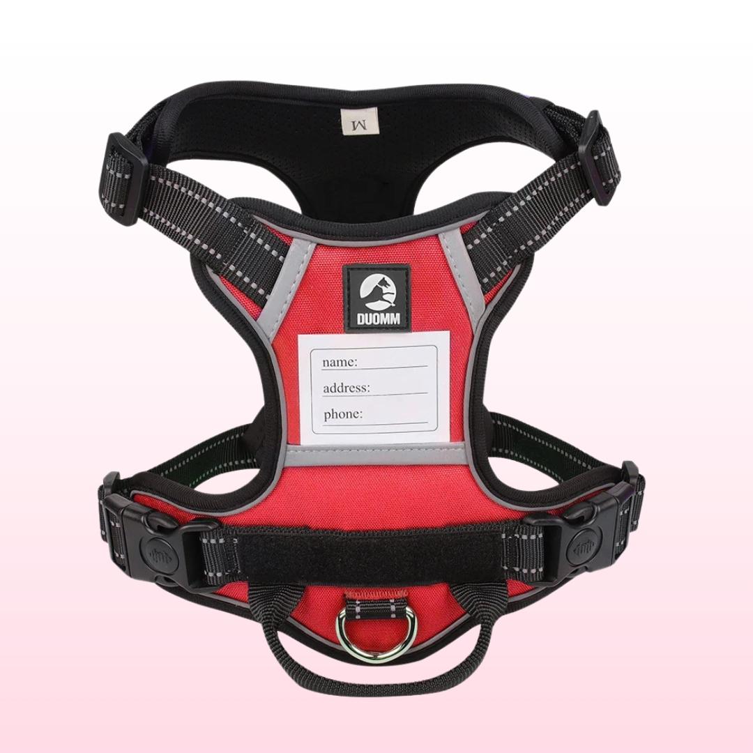 Reflective No-Pull Dog Harness – Anti-Escape, Heavy-Duty Fit for Large Breeds Red