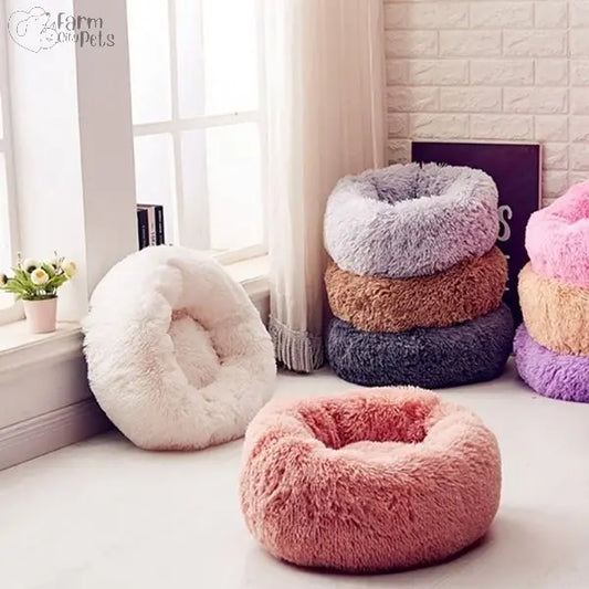 Soft Fluffy Round Pet Bed Farm City Pets