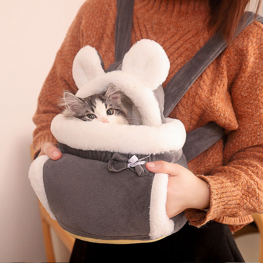 VelvetPaws Plush Cat Carrier Backpack Farm City Pets