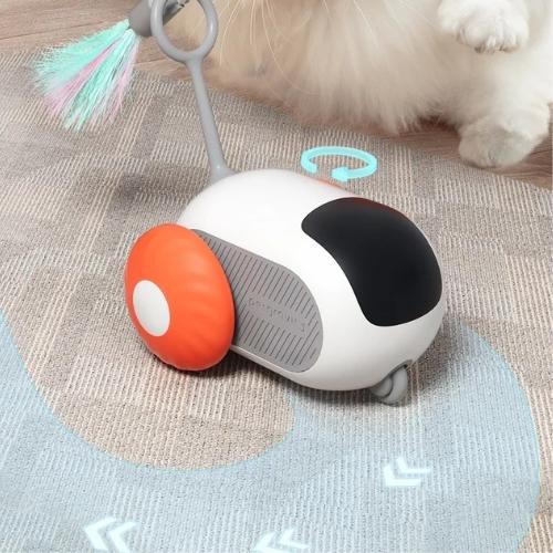 Gravity Motion cat car displaying circular rotation with cat paw nearby