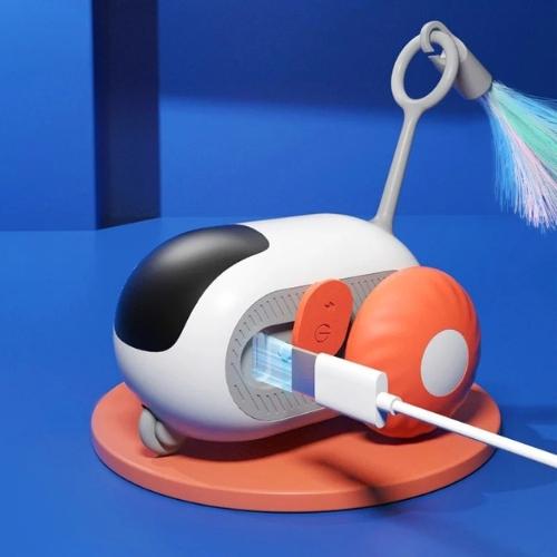 Gravity Motion Cat Car with USB cable plugged in