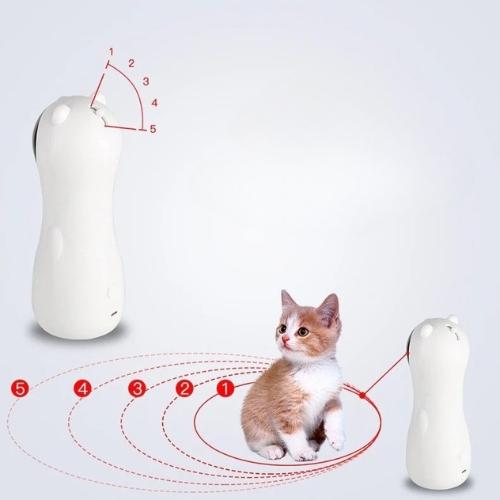 Automatic smart laser cat toy with five angles and mode for cat enrichment play