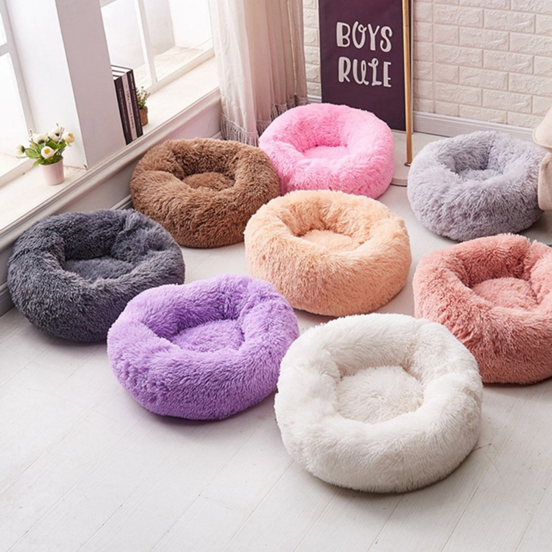 Soft Fluffy Round Pet Bed Farm City Pets