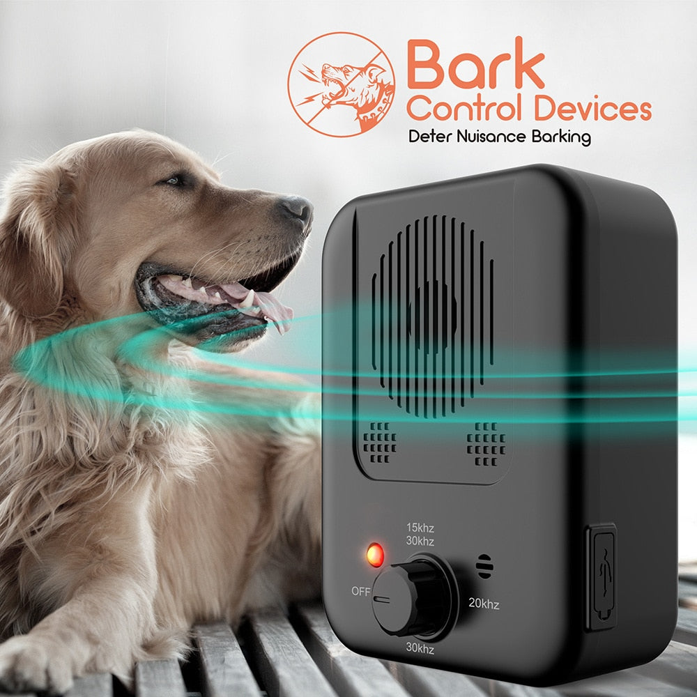 BarkLogic device placed near dog bed in cosy lounge